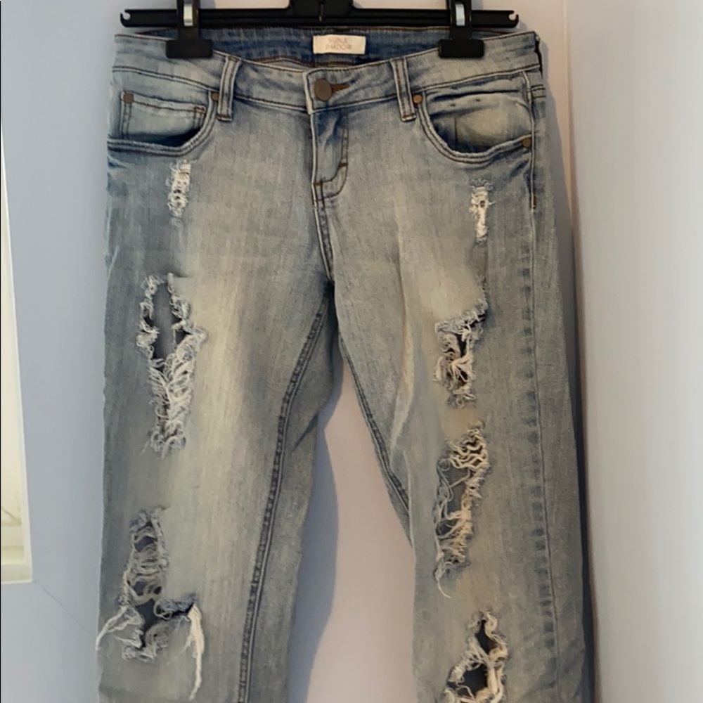 Sun & Shadow distressed jeans